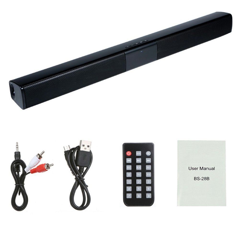 Soundbar - Bluetooth Speaker - 20W - 3D - Black