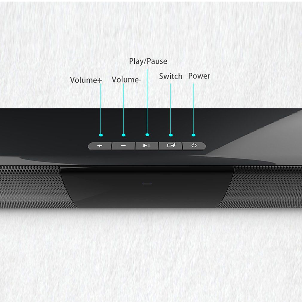 Soundbar - Bluetooth Speaker - 20W - 3D - Black