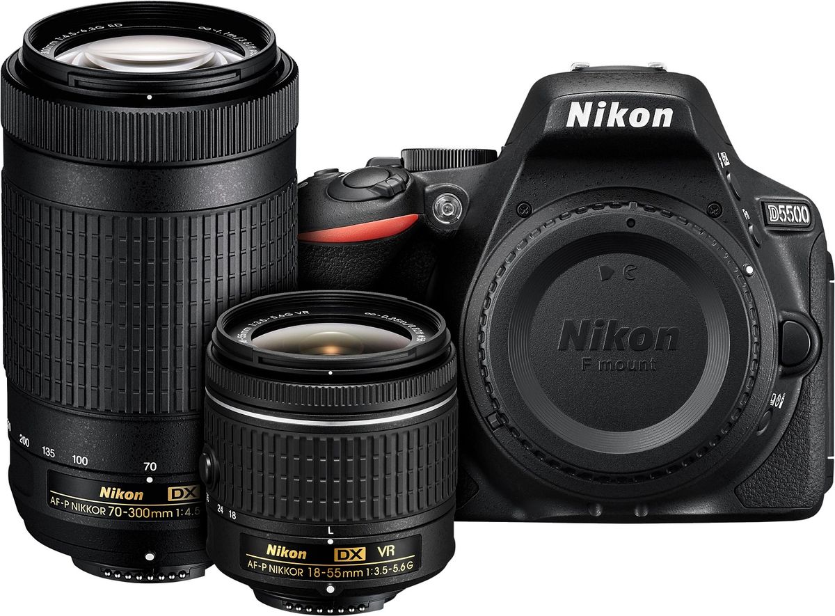 D5500 DX-format Digital SLR Camera With 18-55mm & 70-300mm