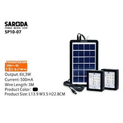 3.7v-3000mAh Solar Power Kit For LED Lights & Digital Devices