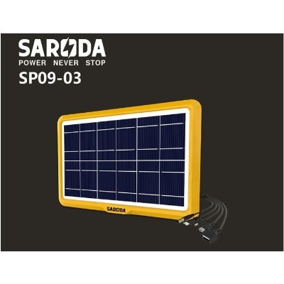 6v 6w Multi Plugs Solar Panel For Mobile Phones, Led Lights & Digital Appliance