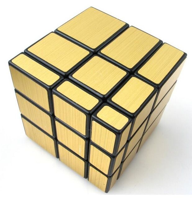Mirror Bright And Smooth  Cube Children Educational Toys(Black Bottomed Gold)
