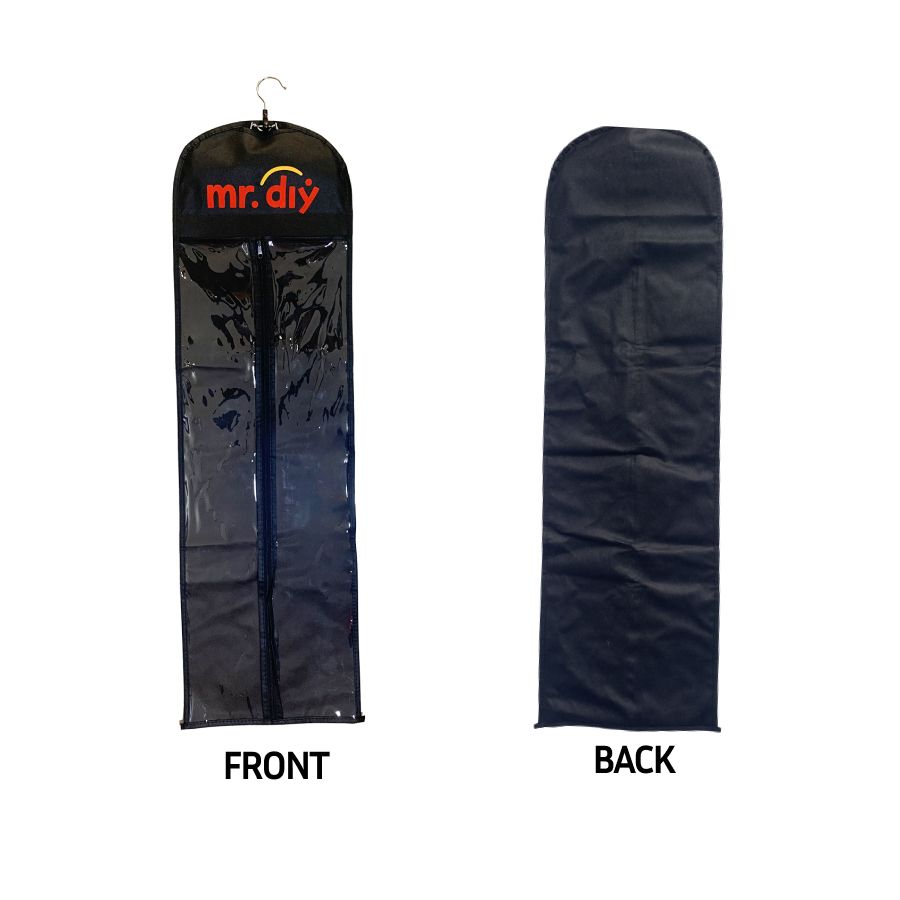 40"x12" Luxury Wig Storage Bag With Hanger  Black - 3pcs
