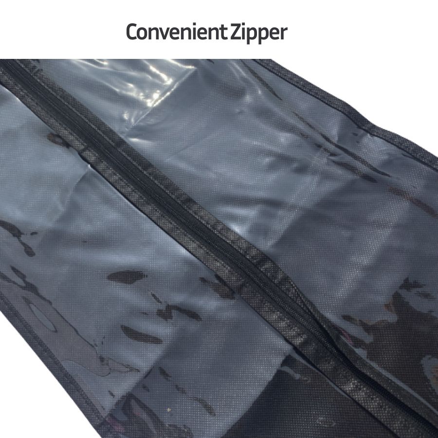 40"x12" Luxury Wig Storage Bag With Hanger  Black - 3pcs