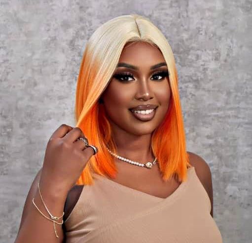 Desirable Blunt Cut Wig With Closure (Orange Ombre)