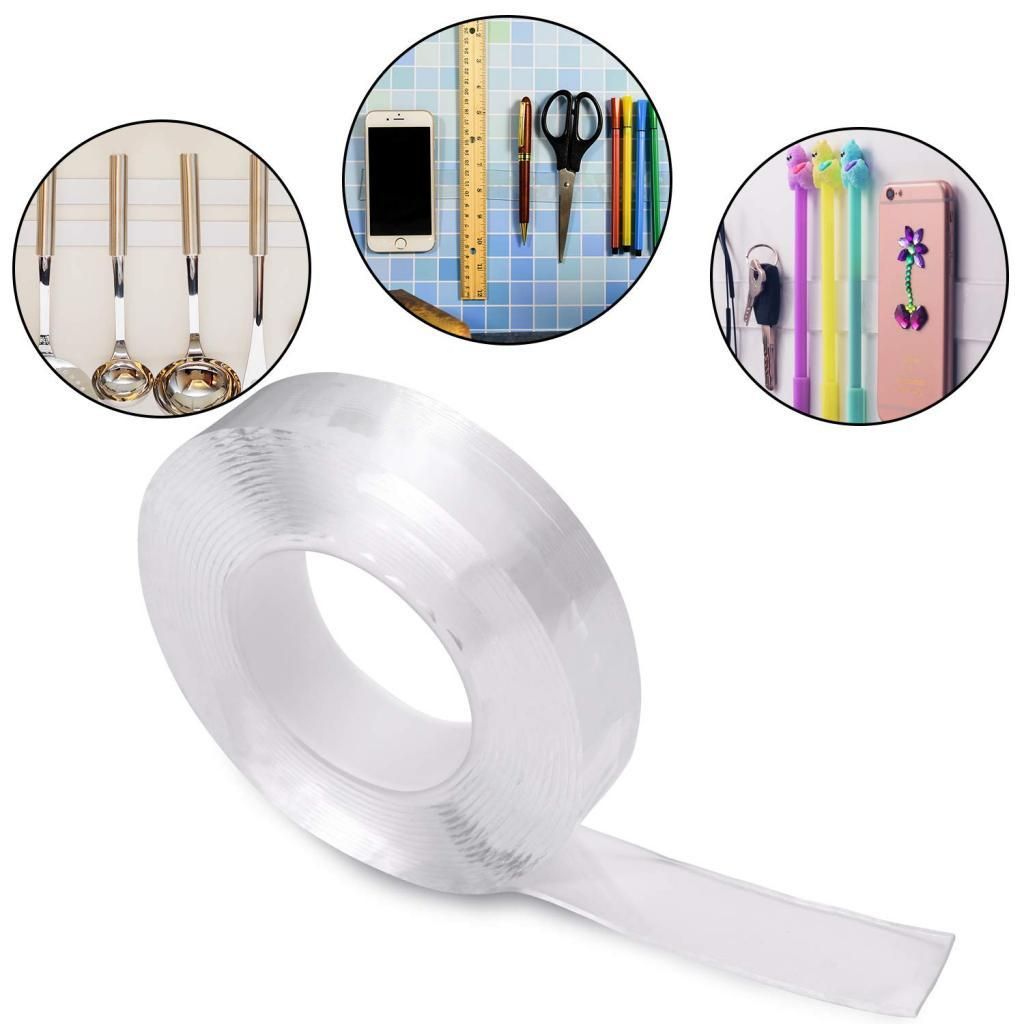 1/2/3/5M Double-Sided Adhesive Tape Traceless 1/2mm  Tape For