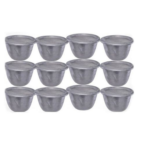 Moi Moi Plate Container Cups With Cover - 12pcs