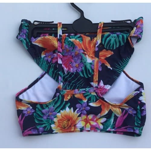 Tropical Flower Design Bikini Set
