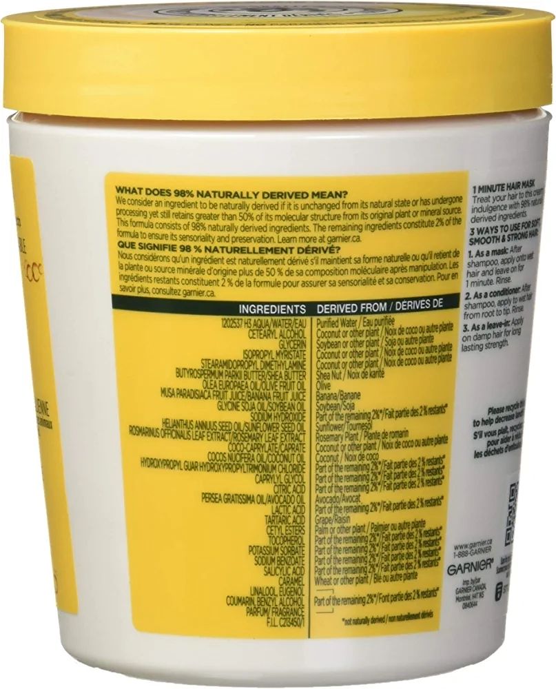 Fructis Strengthening Treat 1 Minute Hair Mask With Banana Extract 400ml