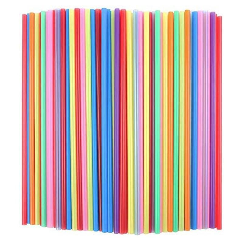 1000Pcs 10.3 Inch Disposable Drinking Straws Plastic