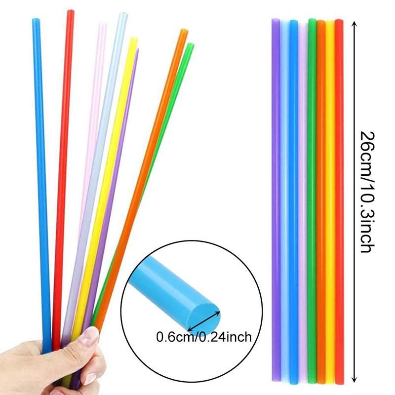 1000Pcs 10.3 Inch Disposable Drinking Straws Plastic