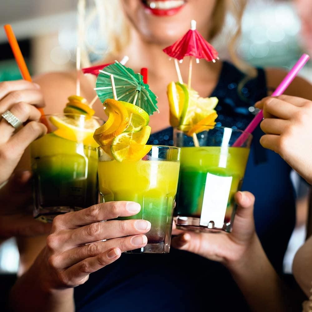 1000Pcs 10.3 Inch Disposable Drinking Straws Plastic