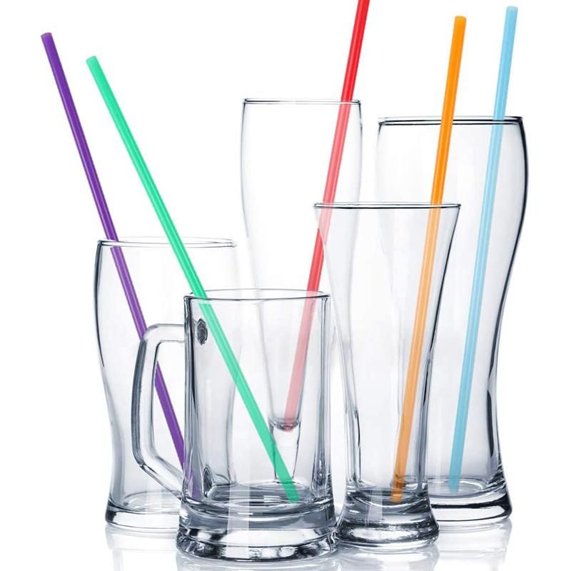 1000Pcs 10.3 Inch Disposable Drinking Straws Plastic