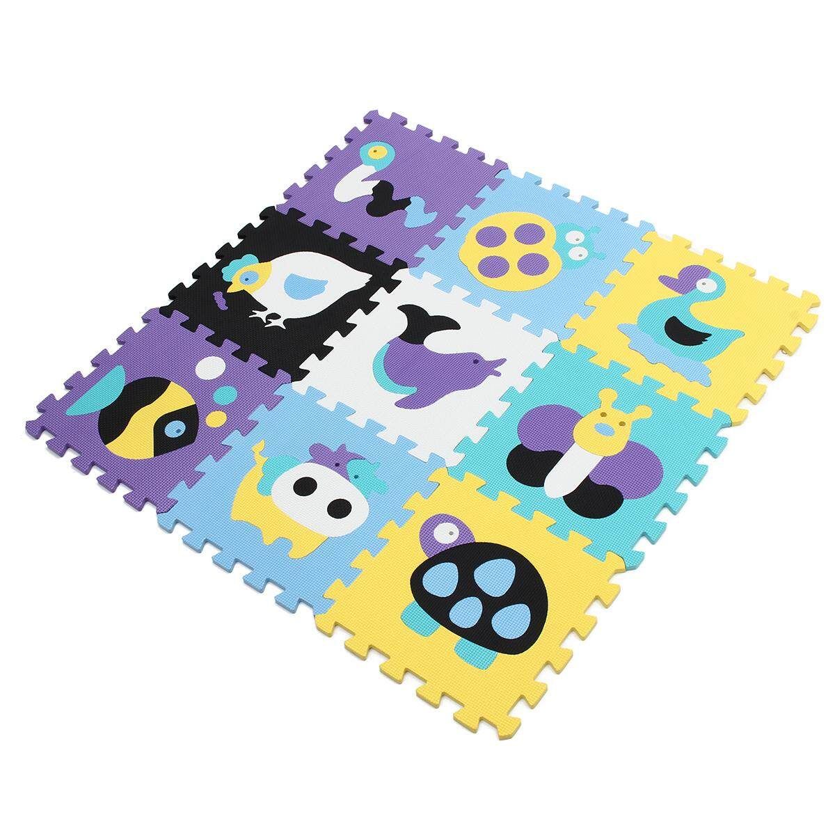 9PCS EVA Foam Cartoon Puzzle Mat Children Jigsaw Crawling Carpets Baby Playmats # P015 P015