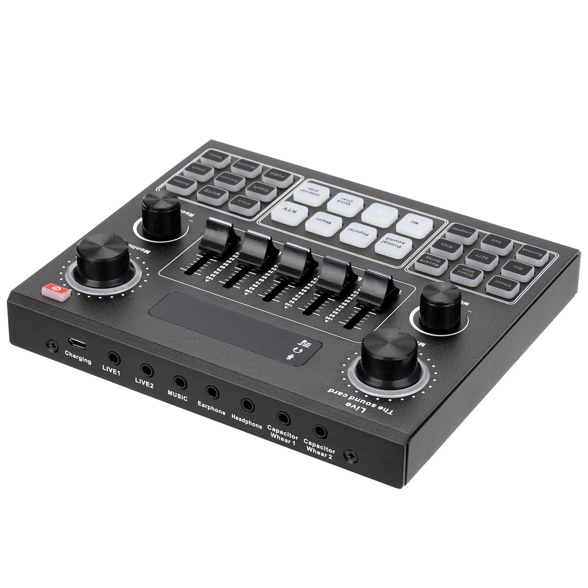 V9 Audio USB Headset Microphone Webcast Live Sound Card