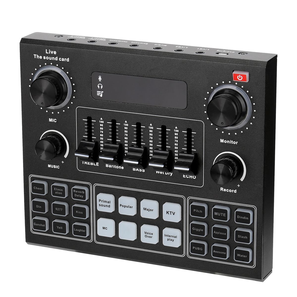 V9 Audio USB Headset Microphone Webcast Live Sound Card