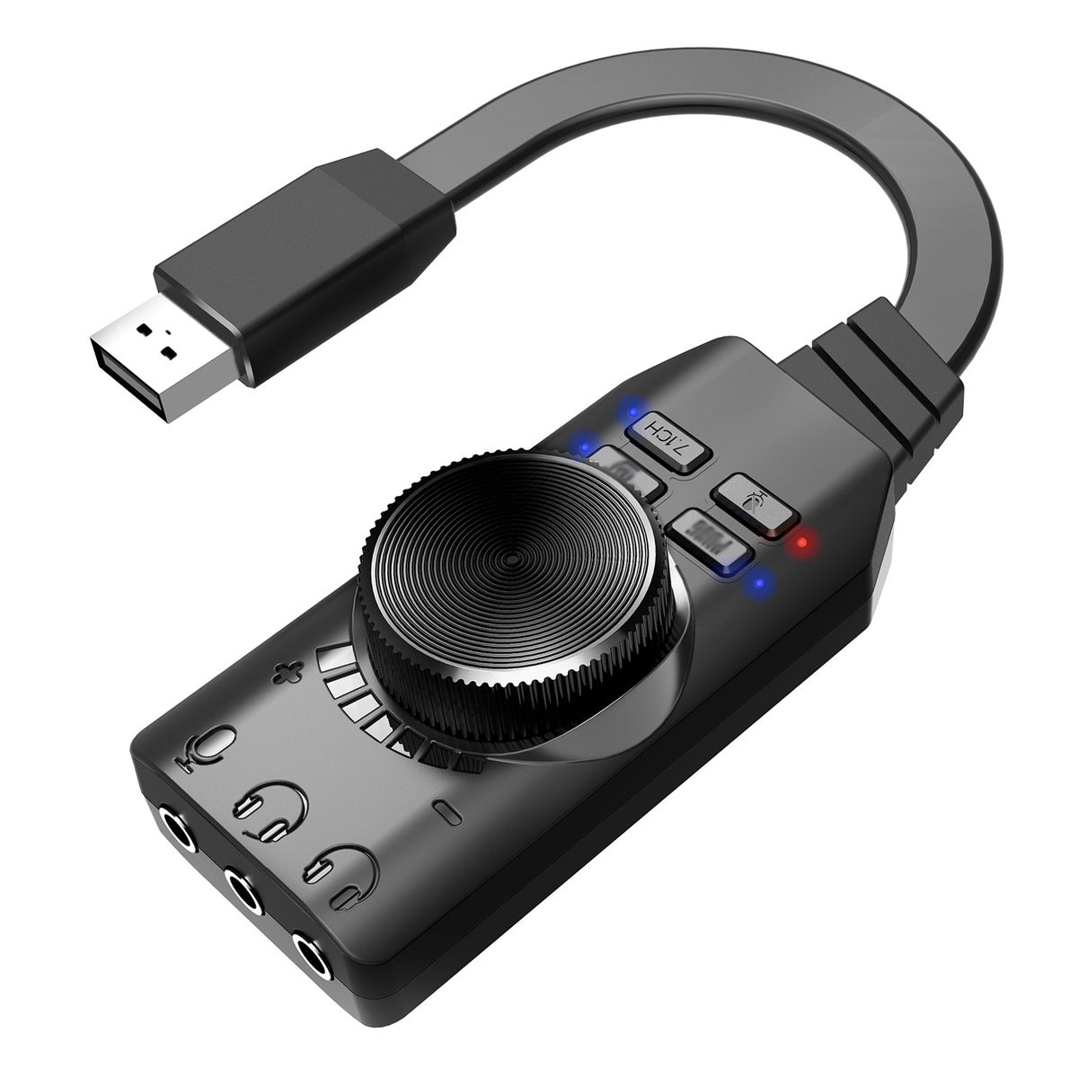 GS3 External Audio Sound Adapter USB2.0 Virtual 7.1 Channel