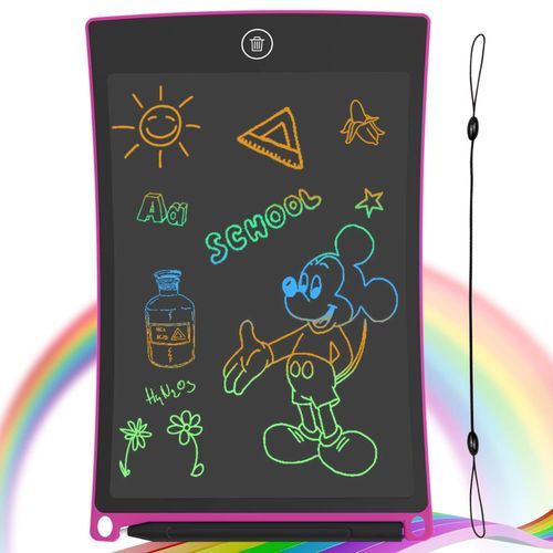 8.5 Inch LCD Writing Tablet Colorful Screen Doodle Board Electronic Digital Drawing Pad With Lock Button For Kids Adults 2022(#black)