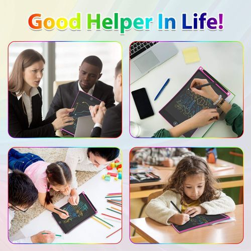 8.5 Inch LCD Writing Tablet Colorful Screen Doodle Board Electronic Digital Drawing Pad With Lock Button For Kids Adults 2022(#black)