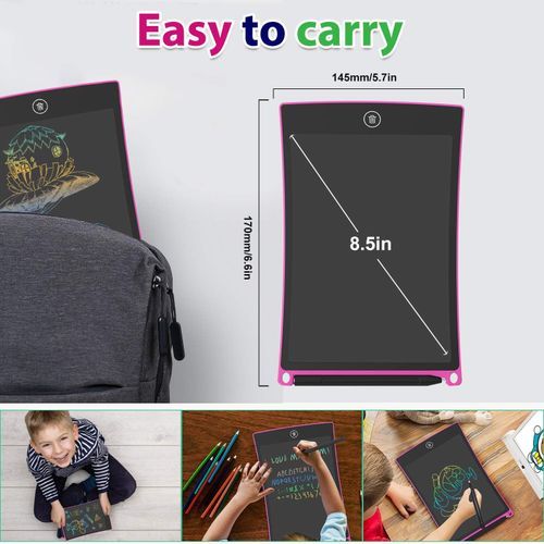 8.5 Inch LCD Writing Tablet Colorful Screen Doodle Board Electronic Digital Drawing Pad With Lock Button For Kids Adults 2022(#black)