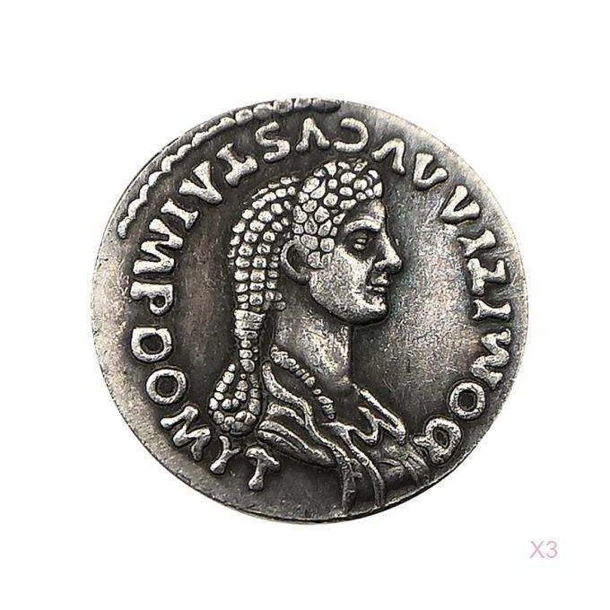 3Pcs Antique Greek Mythological Silver Coin Famous Greek Coins