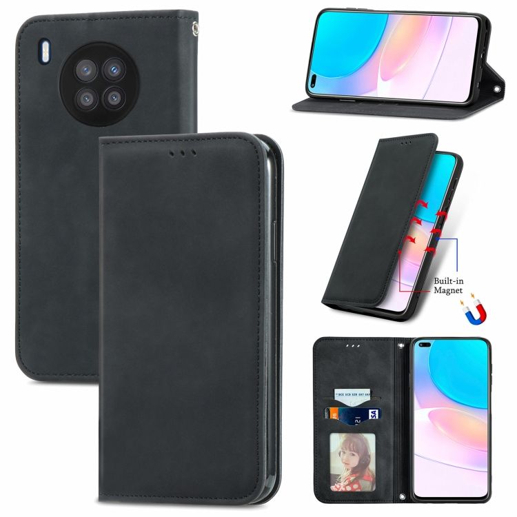 Retro Skin Feel Leather Case For Huawei Nova 8i