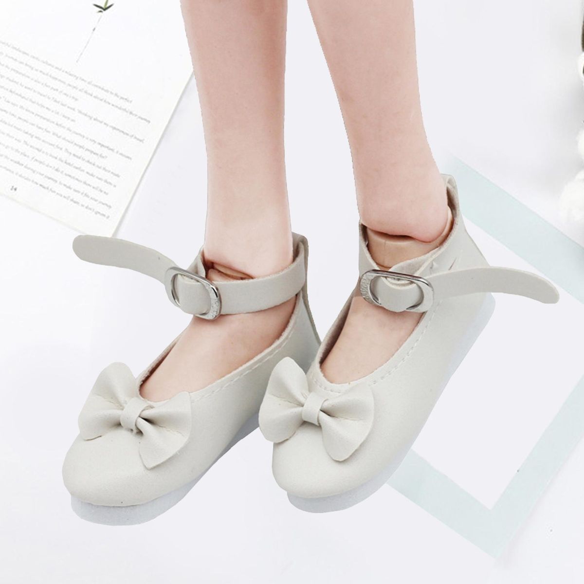 1 Pair BJD Doll Shoes 60cm Ball Jointed Girl Doll Casual Shoes White
