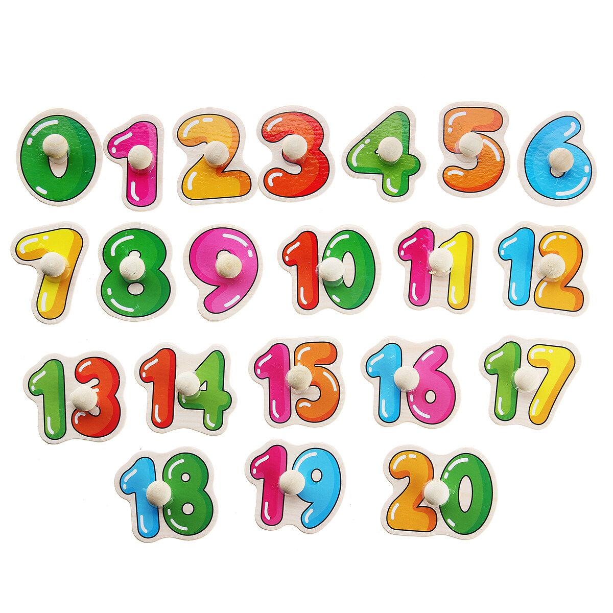 (30 X 22.2cm-Alphabet/Number/Math) Wooden Pegged Puzzle Set Inset Jigsaw Puzzle Learning Board Preschool Early Educational Development Toy Fun Game Gift For Kid Baby Toddler Numbers