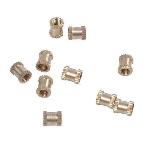10Pcs Injection Molding Brass Thread Knued