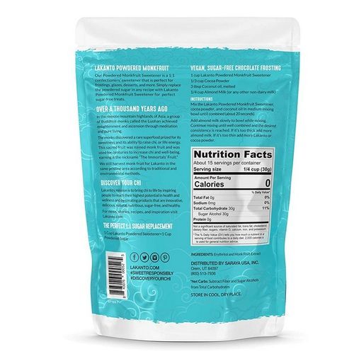 MonkFruit Sweetener With Erythritol Powdered 454g 1lb