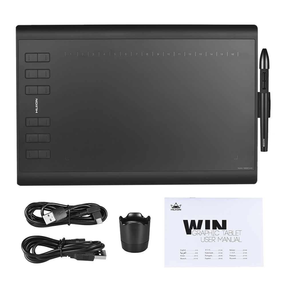 1060PLUS Portable Drawing Graphics Tablet Pad 10