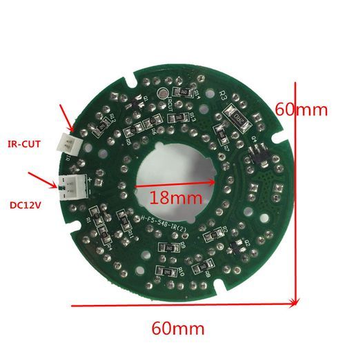 48 LED IR Infrared Illuminating 60 Degree Bulb Board For