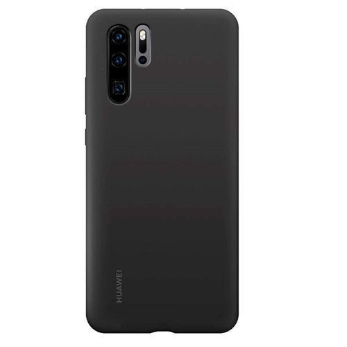 P30 Pro Protective Soft Touch Silicone Back Case -Black