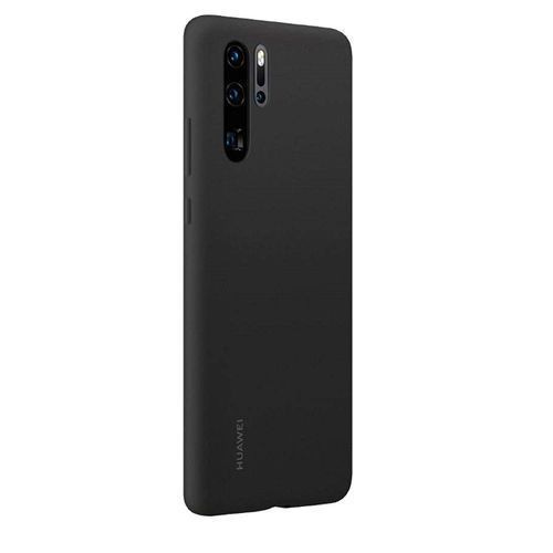 P30 Pro Protective Soft Touch Silicone Back Case -Black