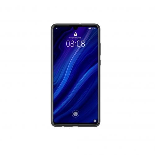 P30 Pro Protective Soft Touch Silicone Back Case -Black