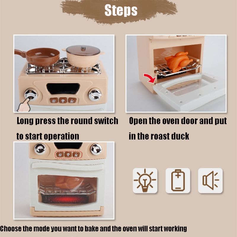 Simulation House Appliances Model Toy Stove Oven