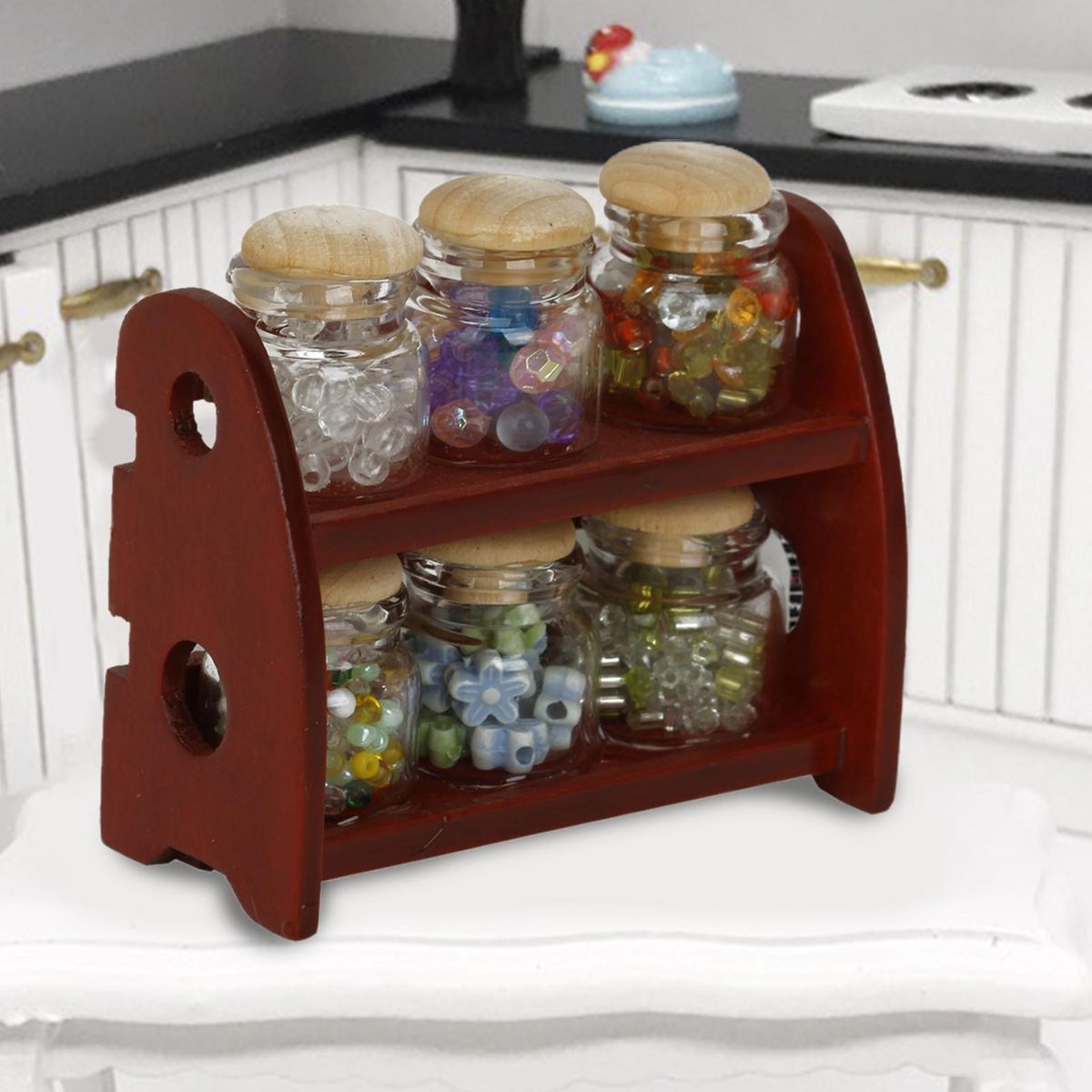 Seasoning Jar Rack Dollhouse Seasoning Jar Rack Photography Props