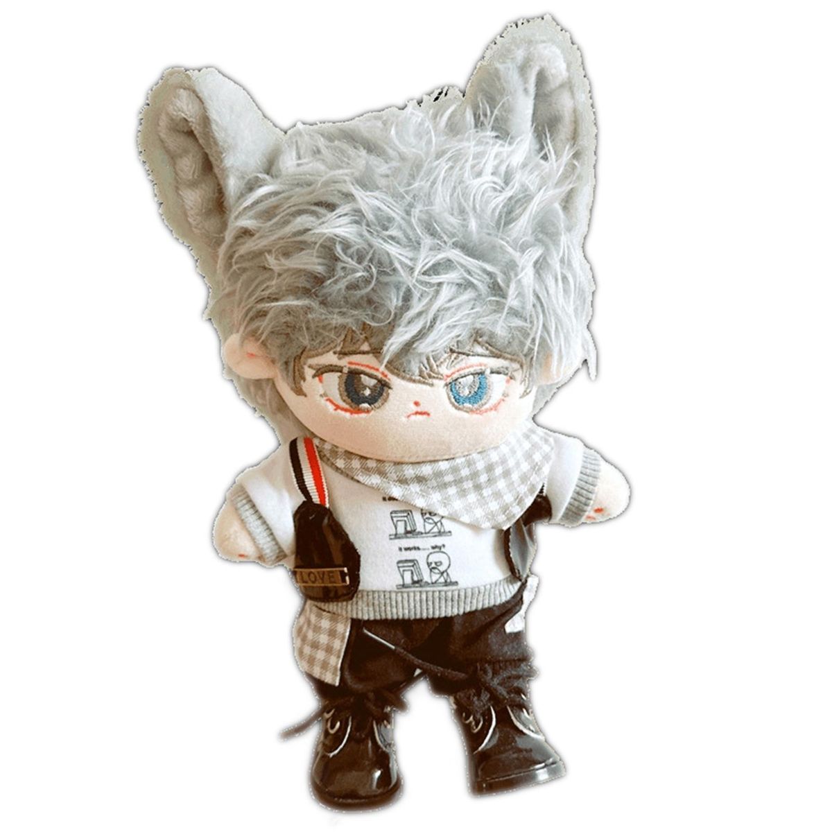 1 Set 20cm Doll Clothes Cotton Doll Daily Wear Casual Tops Pants Set
