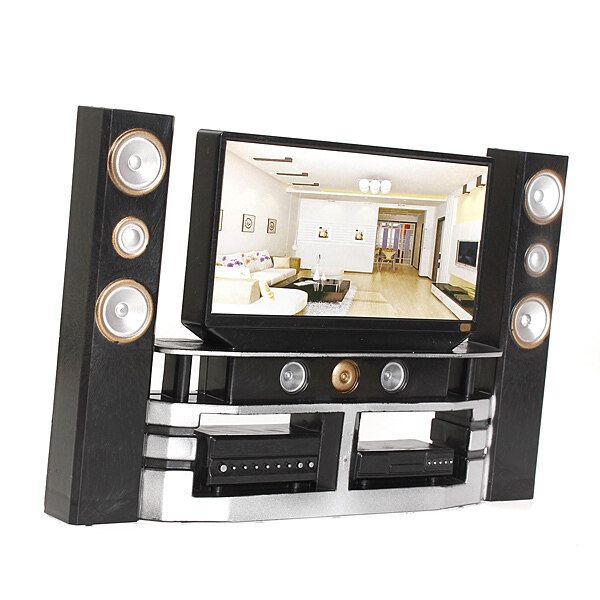 New HiFi TV Cabinet Set Combo For Blythe Barbie Doll's House Dollhouse Furniture