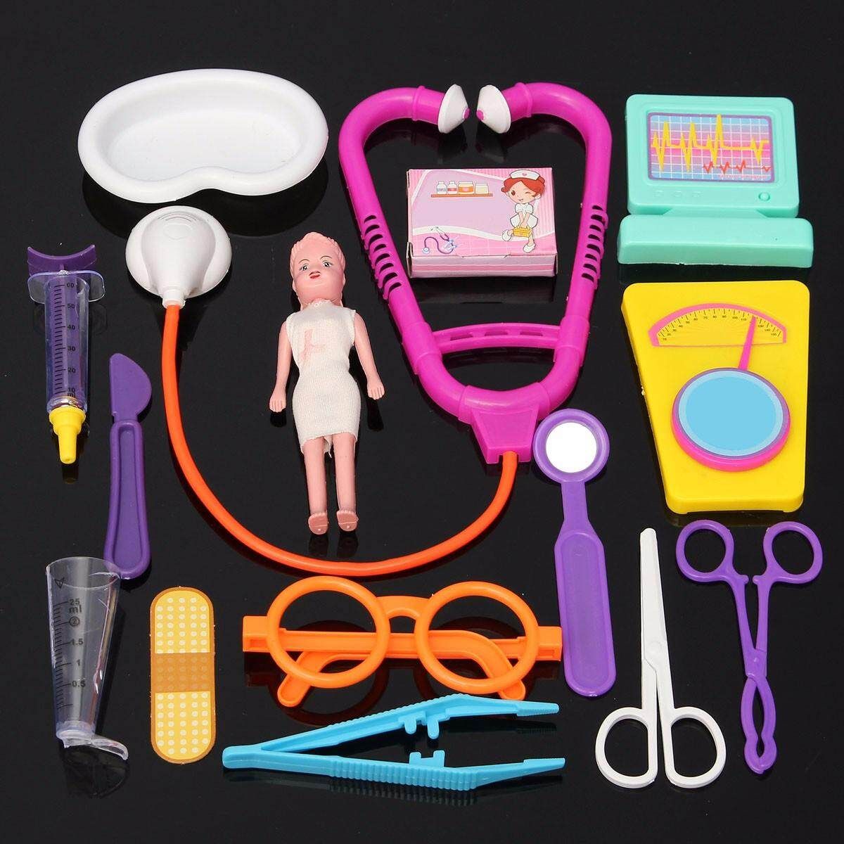 15Pcs Kid Children Role Play Dressup Doctor Nurses Set Kit Education Toy