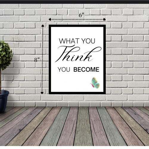 Think, Feel, Imagine Wall Frame 6/8 Inches