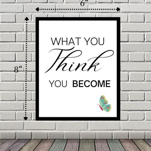 Think, Feel, Imagine Wall Frame 6/8 Inches