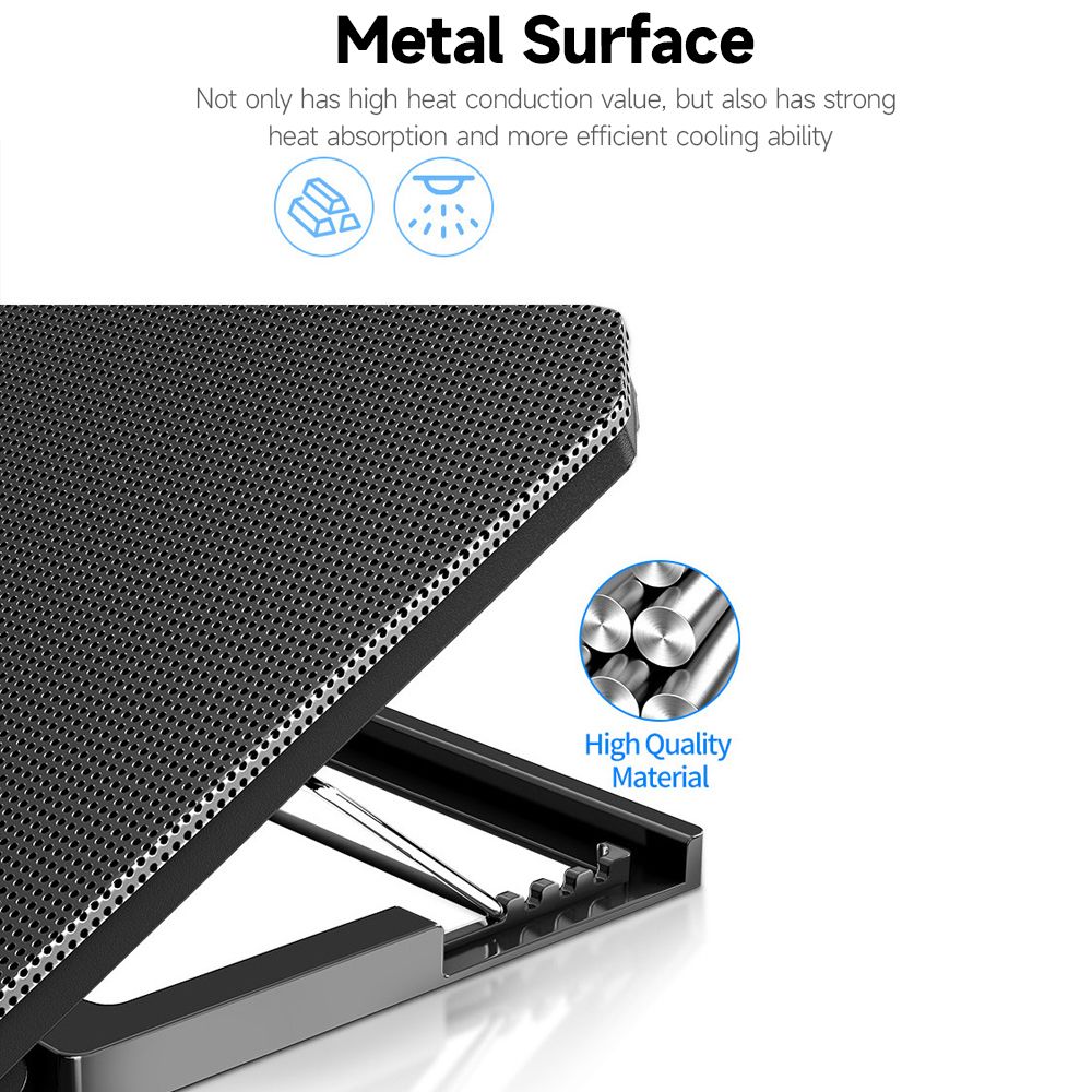 Laptop Stand With Cooling Fan Low Noise Adjustable Height