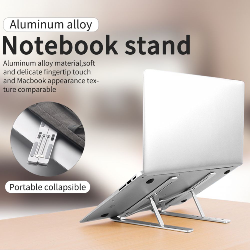 Folding Laptop Stand - Silver