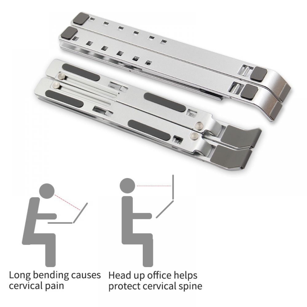 Folding Laptop Stand - Silver