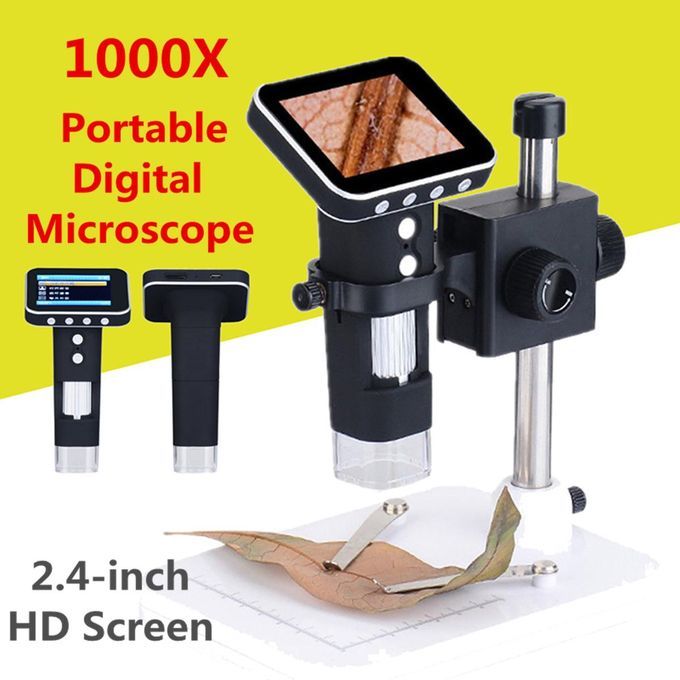 1000X Portable USB Digital Microscopes Camera With 2.4'' HD LCD Screen + Stand