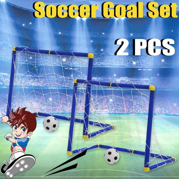 The Old Tree Children Kids Mini Football Gate Goal Post Net Ball Pump Set Soccer Toy Gifts