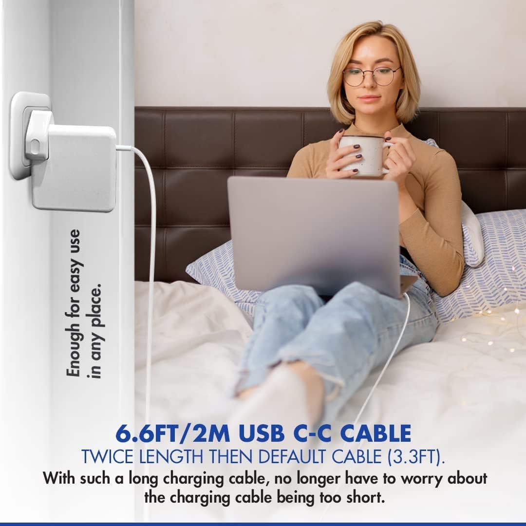 61W USB Type C For MacBook Pro/Air / iPad  And Other TypeC Laptop Like HP Lenovo Dell Etc Charger Cord Cable & Power Adapter