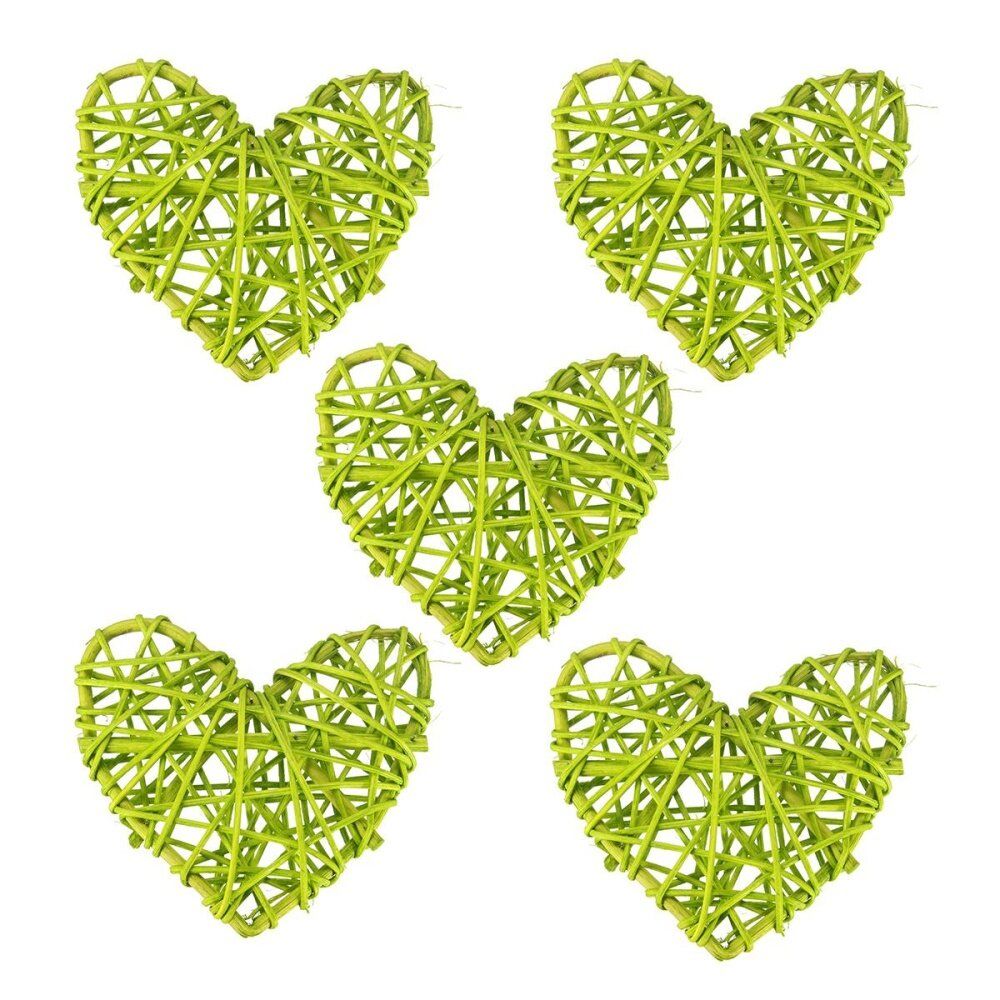 10PCS Green Heart Sepak Takraw For Christmas Birthday Party & Home Wedding Party Decoration Rattan Ball