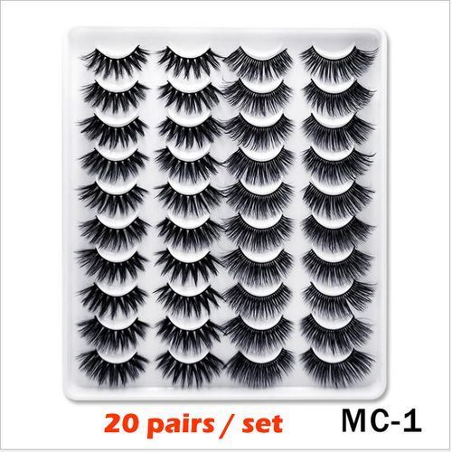 20 Pairs / Sets Of 6D Mink False Eyelashes Handmade